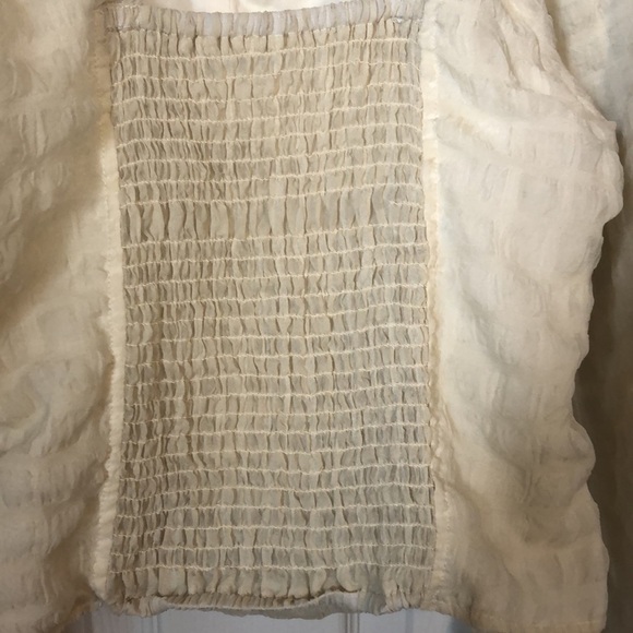 Moussy Fitted Puff Sleeve Top in Gauzy Cream - Picture 3 of 10